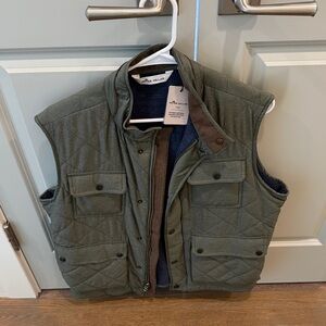 Peter Millar Olive Quilted Vest NWT